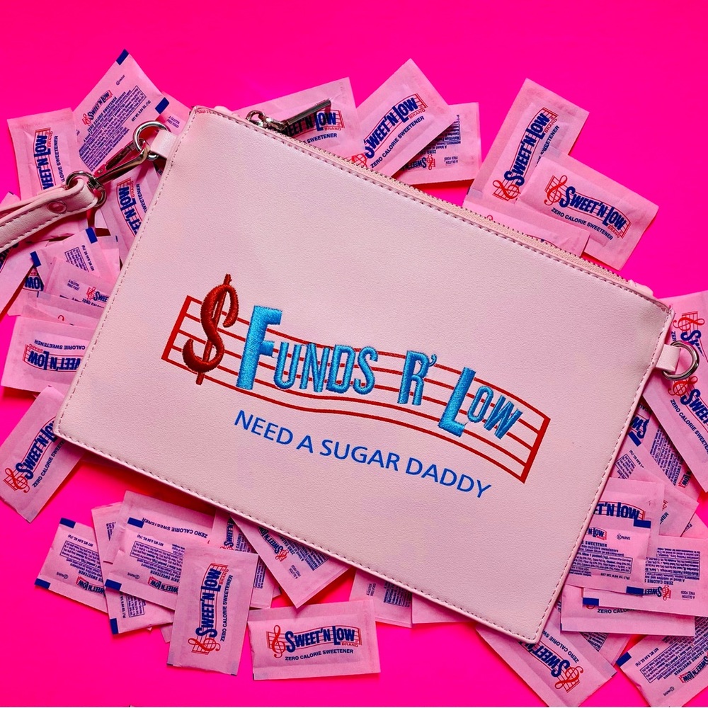 PINK FUNDS R LOW CROSSBODY BAG WRISTLET